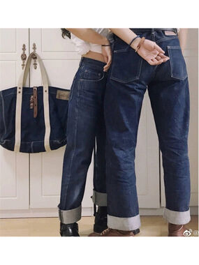 NON STOCK 15oz Raw Denim Selvedge Jeans Regular Fit Straight Rigid Version 30x33